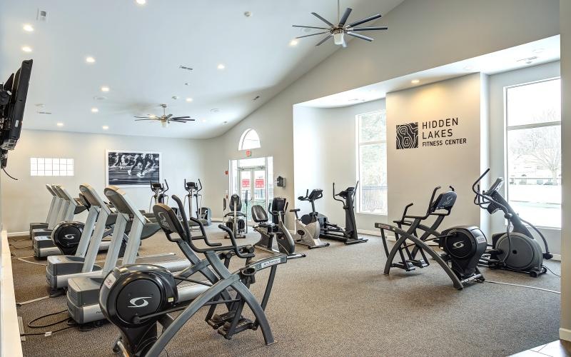 a room with exercise equipment