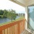a deck overlooking a lake